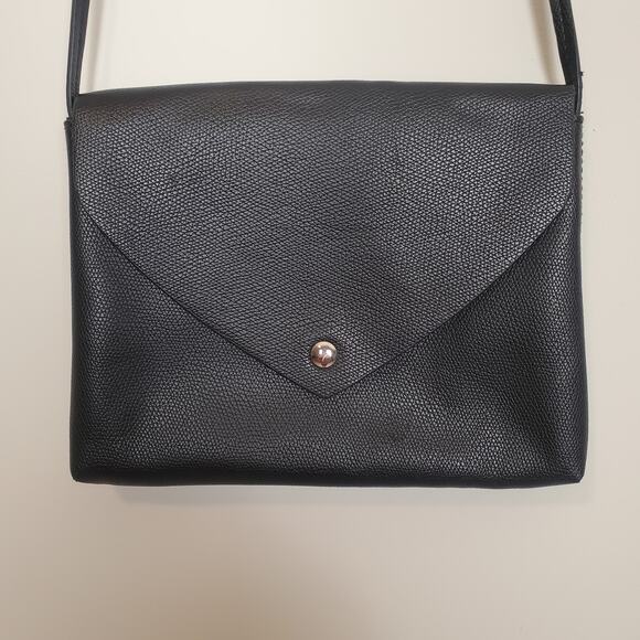 H&M Envelope Crossbody Bag Faux Leather Black - Picture 6 of 12